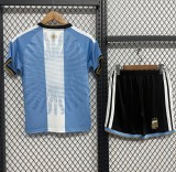 26-27 Argentina Messi Farewell Match Kids Soccer Jersey