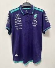 2026 F1 Benz New Pattern Short Sleeve Racing Suit