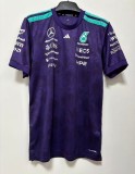 2026 F1 Benz New Pattern Short Sleeve Racing Suit