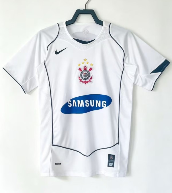 2005-2006 Corinthians Home Retro Soccer Jersey