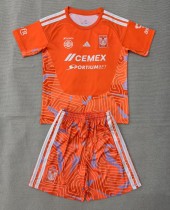 26-27 Tigres UANL Orange Goalkeeper Kids Soccer Jersey