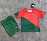 22-23 Portugal Home Kids Soccer Jersey