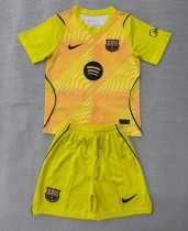 26-27 BAR Yellow GoalKeeper Kids Soccer Jersey