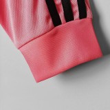 2015-2016 JUV Away Pink Retro Long Sleeve Soccer Jersey