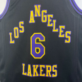 23-24 LAKERS JAMES #6 Black City Edition Top Quality Hot Pressing NBA Jersey