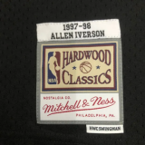 1998 76ERS IVERSON #3 Black Retro Top Quality Hot Pressing NBA Jersey