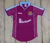 1999-2001 West Ham Home Retrot Soccer Jersey