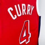 2024 Olympic Game USA CURRY # 4 Red Basketball Jersey