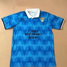 1989-1990 Lazio Home Retro Blue Soccer Jersey