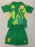 24-25 Spain Green GoalKeeper Kids Soccer Jersey