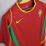 2002 Portugal Home Retro Soccer Jersey