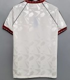 1991-1992 Man Utd Away White Retro Soccer Jersey