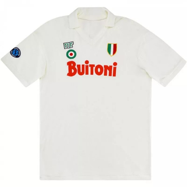 1987-1988 Napoli Away White Retro Soccer Jersey