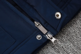 24-25 Palmeiras Royal Blue Hooded Windbreaker Fabric Cotton Coat