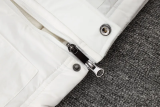 24-25 Marseille White Hooded Windbreaker Fabric Cotton Coat (黑标)