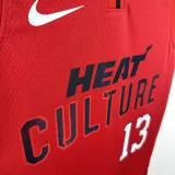 24-25 HEAT ADEBAYO #13 Red City Edition Top Quality Hot Pressing NBA Jersey (V领）