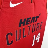 24-25 HEAT HERRO #14 Red City Edition Top Quality Hot Pressing NBA Jersey (V领）