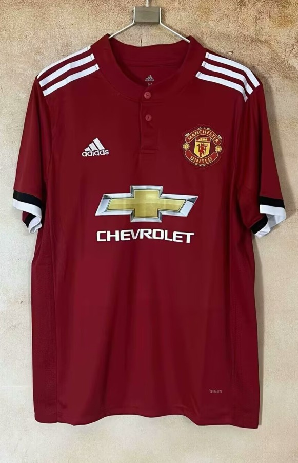 2017-2018 Man Utd Home Retro Soccer Jersey