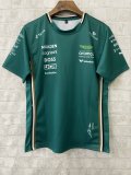 2025 F1 Aston New Pattern Short Sleeve Racing Suit（圆领，背后14号）