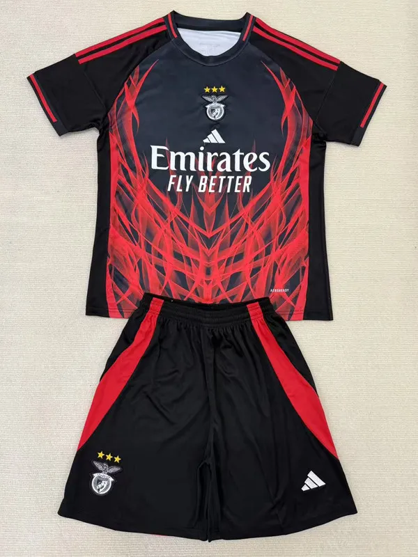 25-26 Benfica Black Concept Edition Kids Soccer Jersey