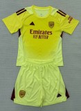 25-26 ARS Light Yellow GoalKeeper Kids Soccer Jersey