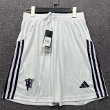 25-26 Man Utd White Shorts Pants 1:1 Thai Quality (黑标)