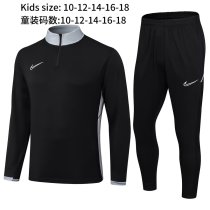 2025 NK Black Kids Half Pull Tracksuit