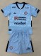 25-26 Cruz Azul Light Blue Goalkeeper Kids Soccer Jersey 1:1 Thai Quality