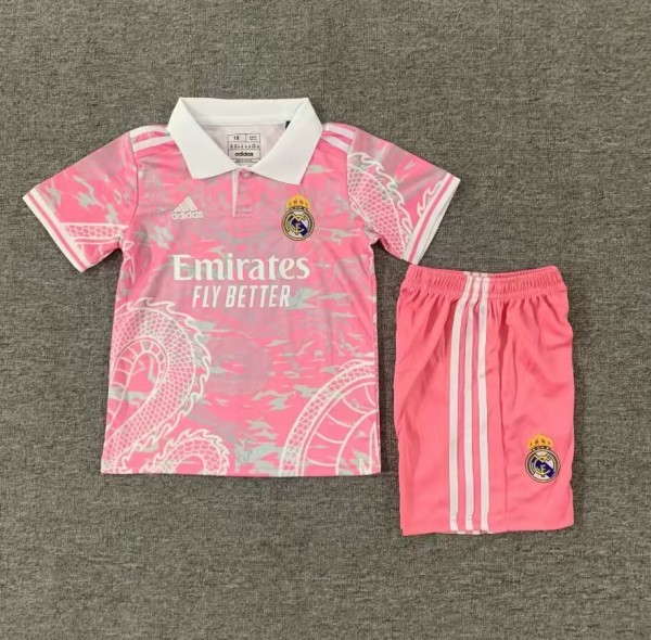 25-26 RMA Pink Special Edition Kids Soccer Jersey 1:1 Thai Quality