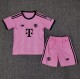 25-26 Bayern Pink Goalkeeper Kids Soccer Jersey 1:1 Thai Quality