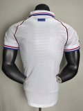 1998 France Away White Player Version Retro Soccer Jersey*球员