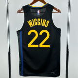 24-25 WARRIORS WIGGINS #22 Black Top Quality Hot Pressing NBA Jersey (Trapeze Edition) 飞人版