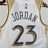 24-25 BULLS JORDAN #23 White City Edition Top Quality Hot Pressing NBA Jersey