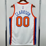 24-25 KNICKS CLARKSON #00 White City Edition Top Quality Hot Pressing NBA Jersey