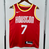 ROCKETS DURANT #7 Red Retro Top Quality Hot Pressing NBA Jersey