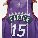 25-26 Raptors CARTER #15 Purple Retro Top Quality Hot Pressing NBA Jersey
