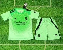 25-26 RMA Green GoalKeeper Kids Soccer Jersey