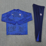 25-26 France High Quality Half Pull Tracksuit