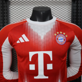 25-26 Bayern Home Special Edition Font Long Sleeve Player Version Soccer Jersey (长袖球员印特别版字体)
