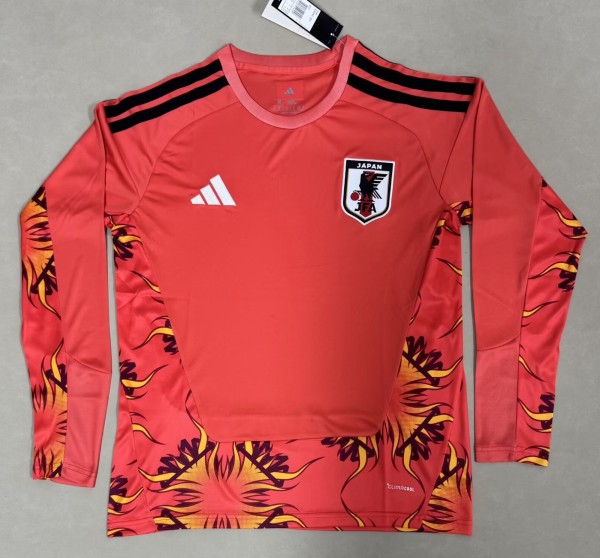 25-26 Japan Red GoalKeeper Long sleeves Fans Soccer Jersey