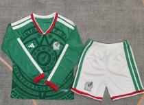 2026 World Cup Mexico Home Long Sleeve Kids Soccer Jersey (长袖) 2026 World Cup Mexico Home Long Sleeve Kids Soccer Jersey (长袖)