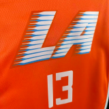 25-26 Clippers GEORGE #13 Orange City Edition Top Quality Hot Pressing NBA Jersey