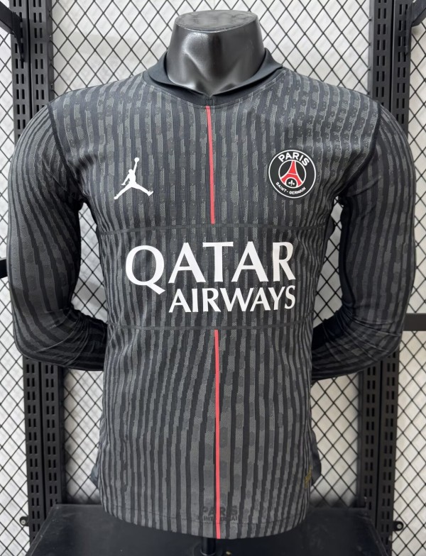 25-26 PSG Fourth Long Sleeve Player Version Soccer Jersey*长袖球员