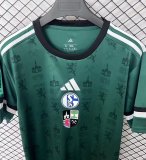 25-26 Schalke 04 150th Anniversary Commemorative Edition Fans Soccer Jersey（The Badge only prints English letters and does not have a background image）