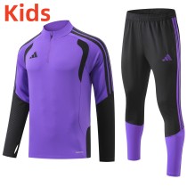 2026 AD Purple Kids Half Pull Tracksuit 2026 AD Purple Kids Half Pull Tracksuit