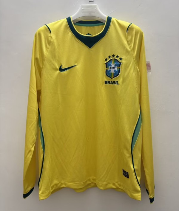 2026 Brazil Home Long Sleeve Fans Soccer Jersey (长袖)