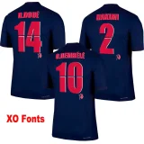 25-26 PSG Home Long Sleeve Player Version Soccer Jersey