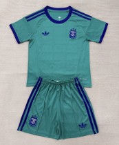 2026 Argentina Green GoalKeeper Kids Soccer Jersey