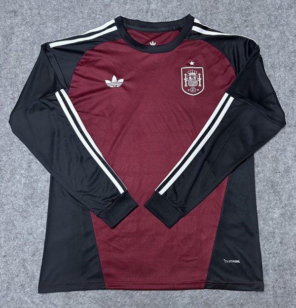 2026 Spain GoalKeeper Long Sleeve Fans Soccer Jersey (长袖)