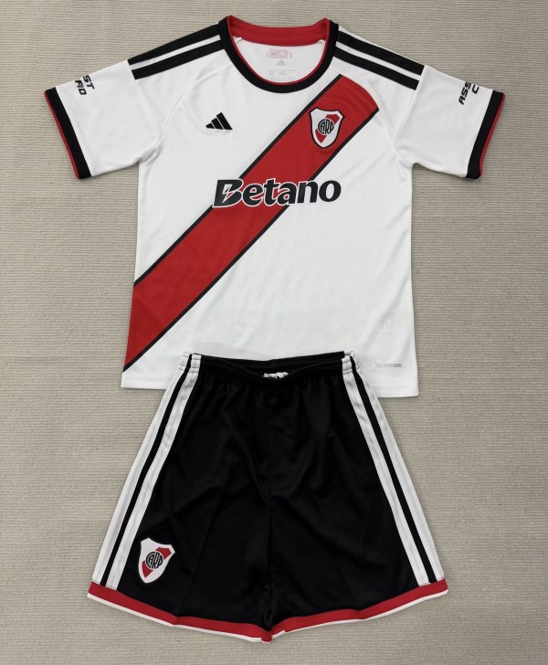 26-27 River Plate Home Kids Soccer Jersey